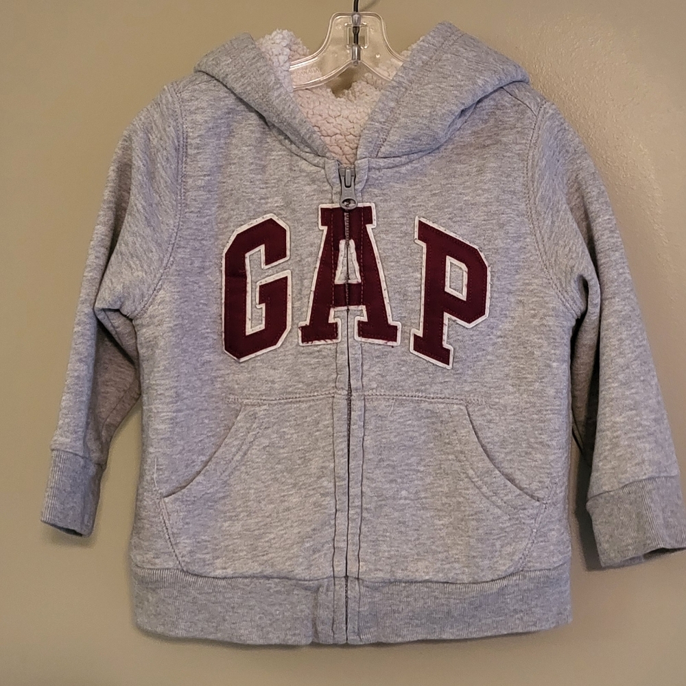 GAP sherpa lined zip up hoodie